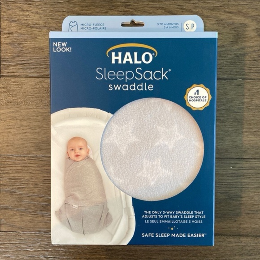Halo 3-6m SleepSack Swaddle in Soft Gray ✨